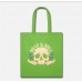 Rock N Roll Retro Skull Lime Green Tote Bag